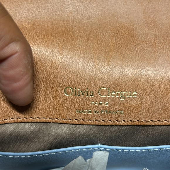Olivia Clergue Medium Gertrude Color Blue red brown  Crossbody - Picture 6 of 7